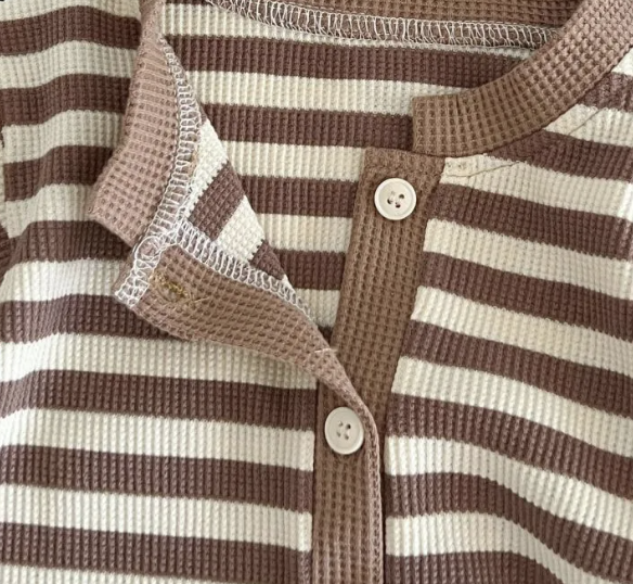 Striped Waffle Onesie