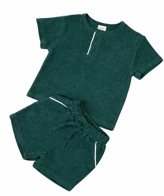 Terry Cloth 2 Piece Short Set
