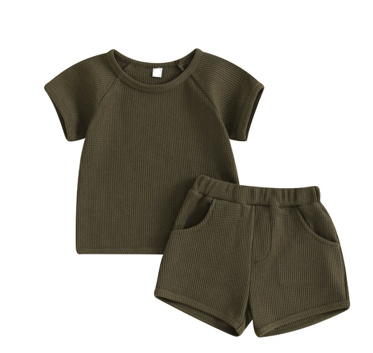 Waffle Short Set
