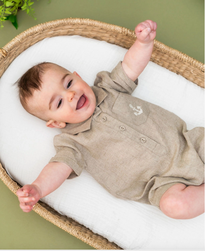 Linen Anchor Romper