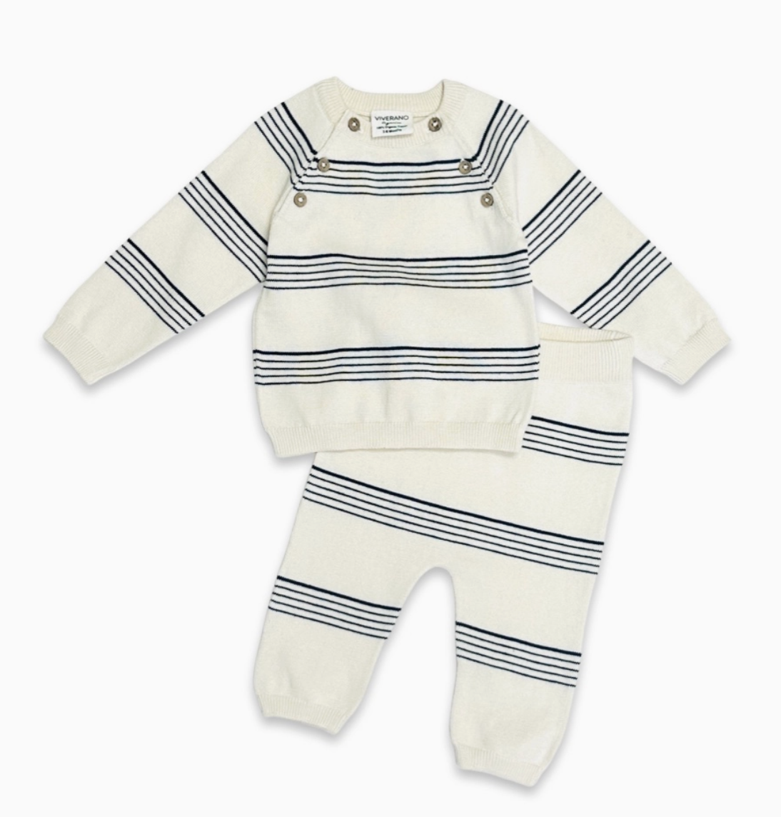 Stripe Knit Pant Set