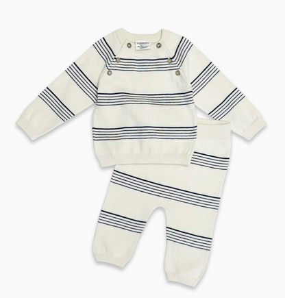 Stripe Knit Pant Set