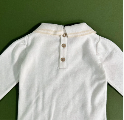 Cable Knit Collared Jumpsuit