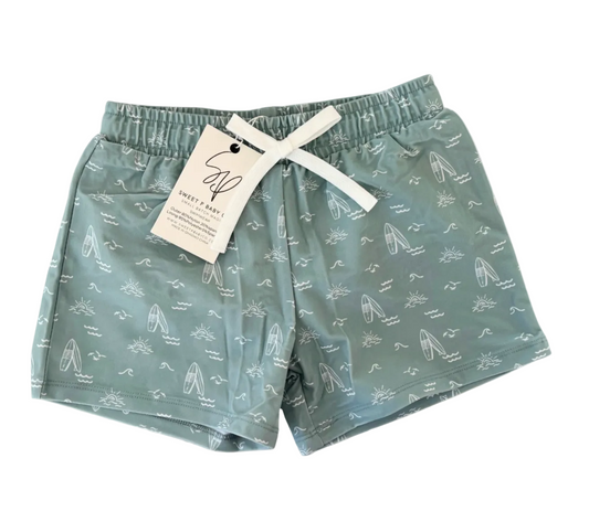 Sage Surfer Boy Swim Shorts