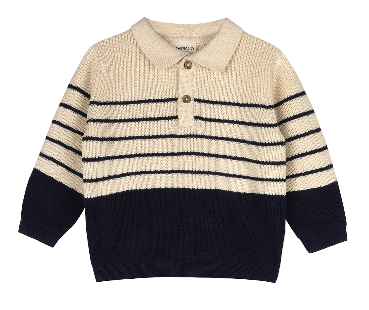 Knit Stripe Collared Set