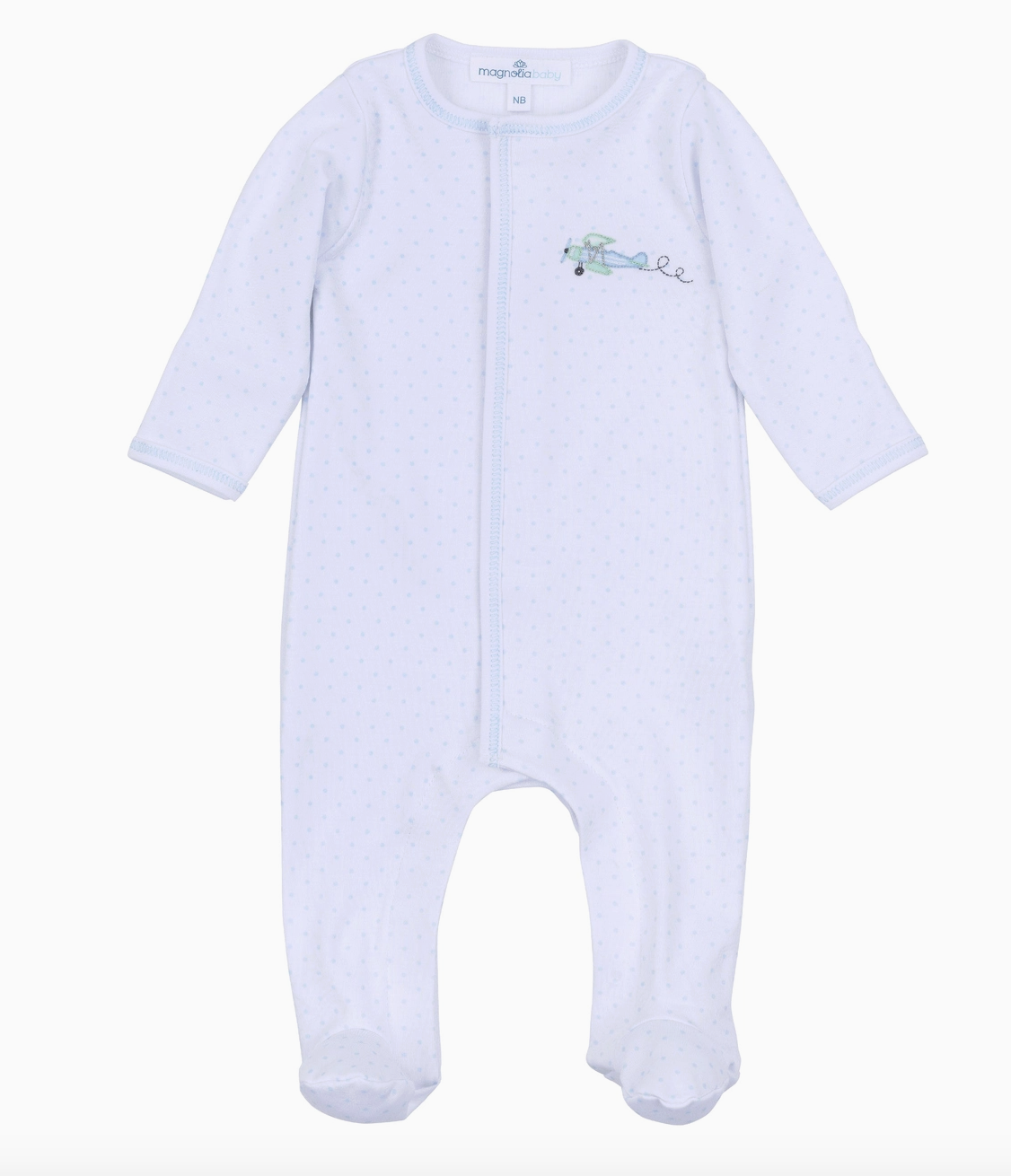 Emroidered Airplane Footie
