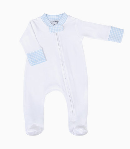 Checkered Zippered Footie