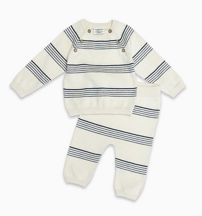 Stripe Knit Pant Set